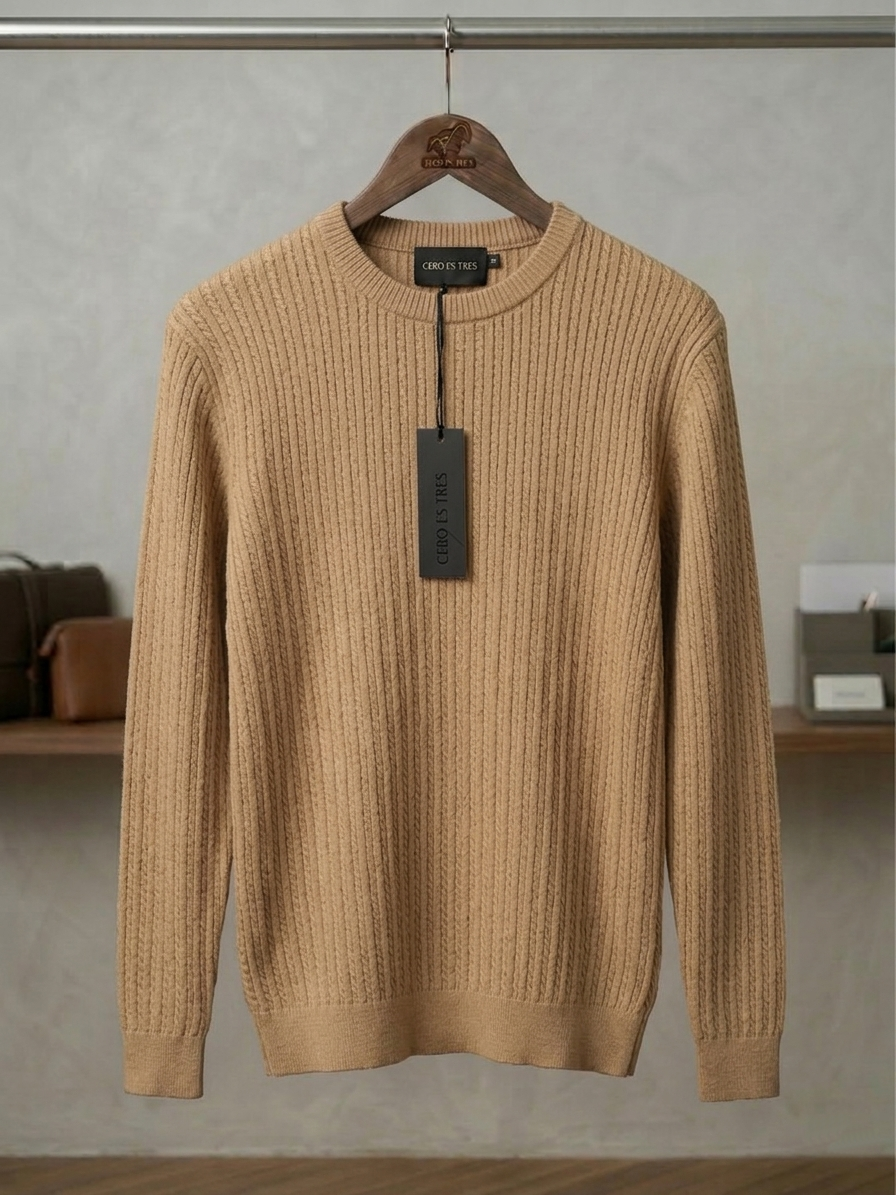 5246CA - SWEATER IRISH CAMEL